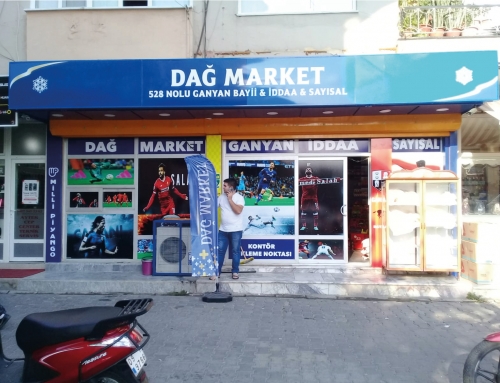 Dağ Market Efes Işıklı Pleksi Zemin Tabela